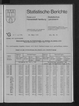 Umsatzentwicklung im Einzelhandel in Hamburg im Januar 1978 : Lfd. Nr. 18