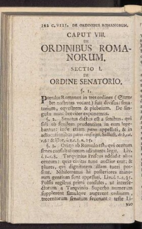 Caput VIII. De Ordinibus Romanorum