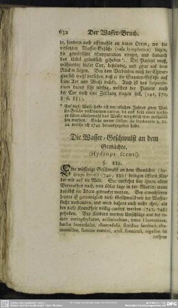 Die Wasser-Geschwulst an dem Gemächte. (Hydrops scroti)