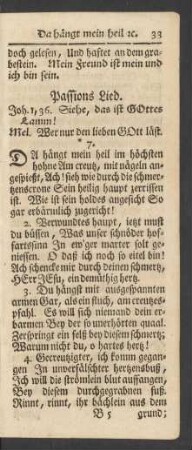 [10.] Passions Lied. Joh. 1,36. Siehe, das ist Gottes Lamm! Mel. Wer nur den lieben GOtt läst 7.
