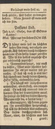 [10.] Passions Lied. Joh. 1,36. Siehe, das ist Gottes Lamm! Mel. Wer nur den lieben GOtt läst 7.