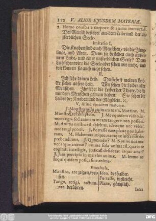 V. Aliud eiusdem materiae.