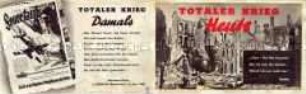 Bebildertes Abwurf-Flugblatt der Alliierten zu den Auswirkungen des "totalen Krieges"