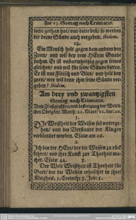 Am drey und zwantzigsten Sontag nach Trinitatis