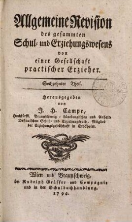 Allgemeine Revision des gesammten Schul- und Erziehungswesens, 16