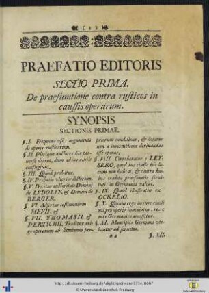 Praefatio Editoris.