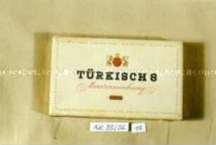 Pappschachtel für 25 Stück Zigaretten "TÜRKISCH 8 Meistermischung O/M"