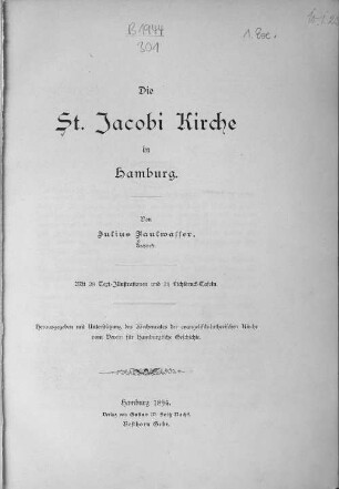 Die St. Jacobi Kirche in Hamburg