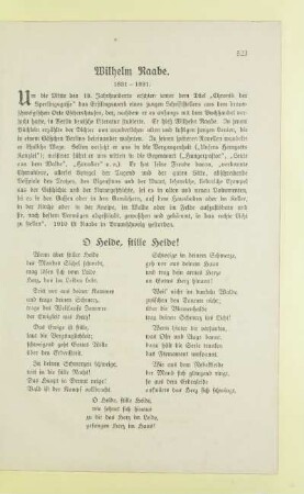Wilhelm Raabe. 1831 - 1891