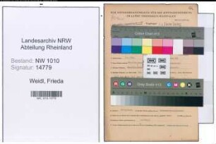 Entnazifizierung Frieda Weidl , geb. 03.04.1900 (Lehrerin)