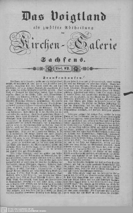 Frankenhausen, Gablenz (Beschluß), Waldsachsen, Parochie Langenhessen mit dem Filial-Dorfe Königswalde nebst Hartmannsdorf : 12. Lieferung