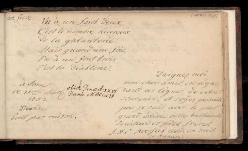 Eintrag (Jena, 15.03.1753 / Jena, 26.06.1754) von Roessler