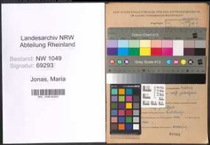 Entnazifizierung Maria Jonas , geb. 22.04.1922 ()