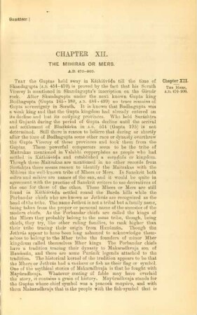 Chapter XII. The Mihiras or Mers