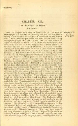 Chapter XII. The Mihiras or Mers