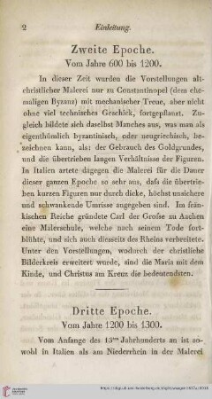 Zweite Epoche. Vom Jahre 600 bis 1200