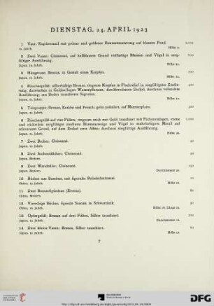 Dienstag, 24. April 1923 (Nr. 1-176)