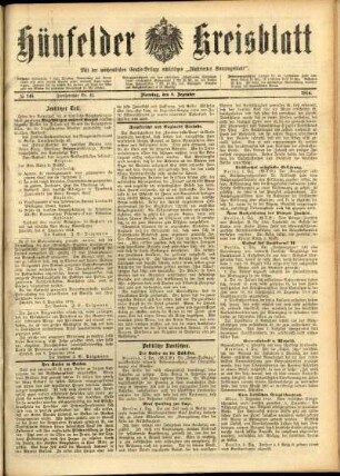 Ausgabe vom Dienstag, den 08. Dezember 1914.