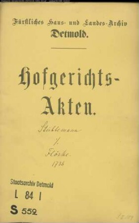 Stubbemann, Johann in Bremen gegen Bartold Henrich Flörke in Schötmar - Schuldforderung