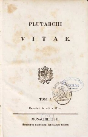 Plutarchi vitae, 1