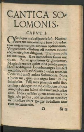 Cantica Solomonis.