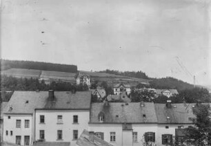 Ortsteilansicht : Ortsteilansicht mit Wohnhäusern und Villen, vermutlich Bad Elster
