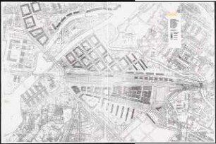 Bahnhof Potsdam-Stadt Schinkelwettbewerb 1993: Lageplan 1:1000