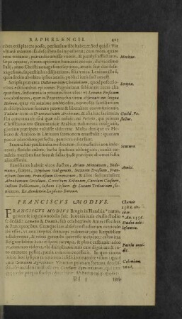 Franciscus Modius.