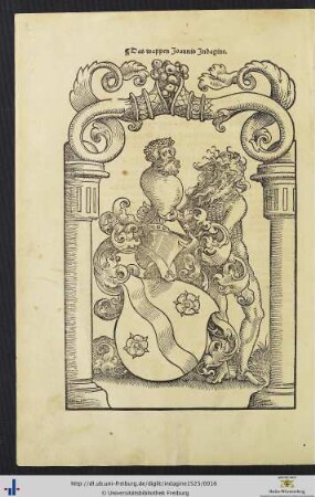 Das Wappen Joannis Indagine.