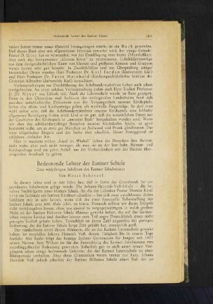 Bedeutende Lehrer der Eutiner Schule