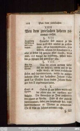 XIIII Von dem zwiefachen höhern patronat-rechte.