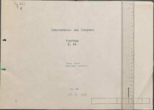 [2]: Dokumentation des Compilers FORTRAN EL X8