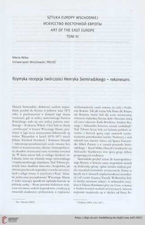 Rzymska recepcja twórczości Henryka Siemiradzkiego - rekonesans
