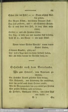 Sehnsucht nach dem Vaterlande