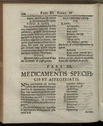 Pars XII. De Medicamentis Specificis Et Appropriatis.