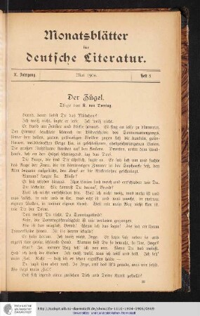 Heft 8. - Mai 1906.