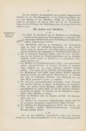 III. Kosten und Gebühren.