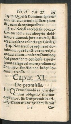 Caput XI. De promissis.