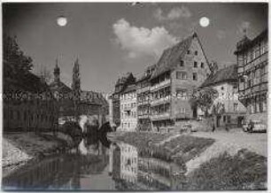 Bamberg, Altes Rathaus, in die Regnitz eingebaut