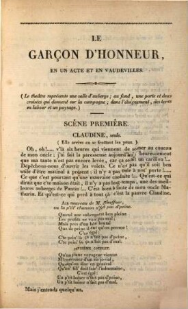 Le garçon d'honneur : imitation de la fille d'honneur ; en un acte et en vaudevilles