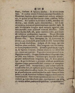 Vindiciae novae dicti vexatissimi de tribus in coelo testibus, 1 Joh. V, 7