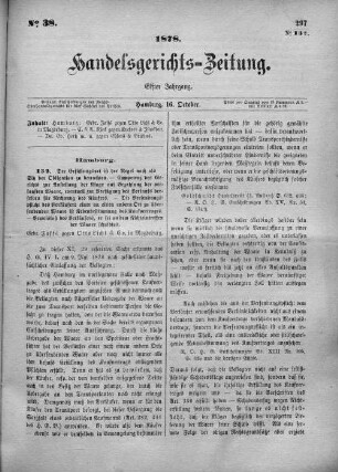 No. 38. 16. Oktober 1878