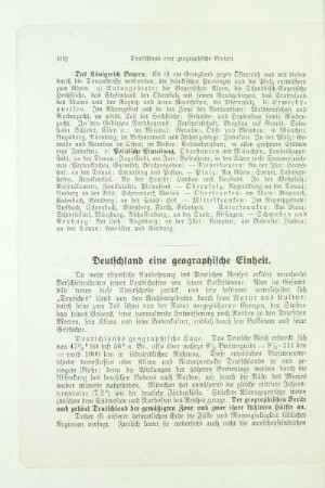 Deutschland eine geographische Einheit