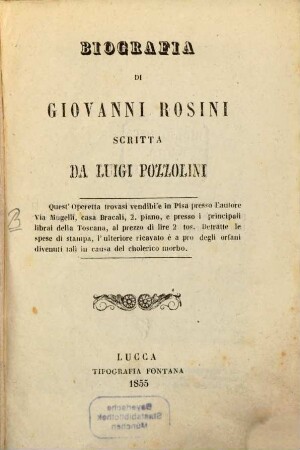 Biografia di G. Rosini