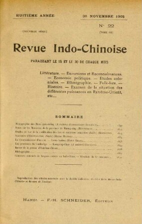 30 Novembre 1905. No 22