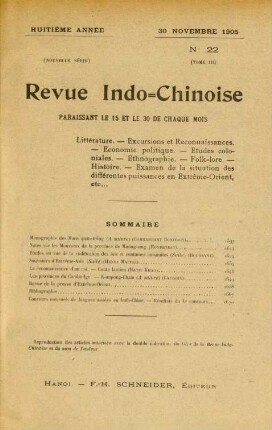 30 Novembre 1905. No 22