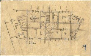 Fischer, Theodor; Reutlingen-Gmindersdorf; Arbeiterkolonie: Altenhof - Grundriss