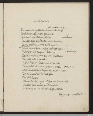 der Sklavin (Einer Sklavin) : [SW I: H8]; [SW I, S. 78/130]