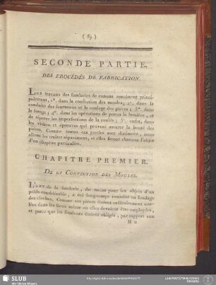 Seconde Partie. Des Procédés De Fabrication