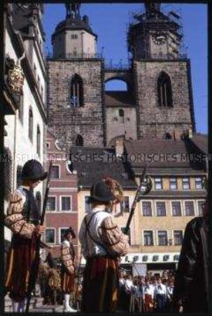 Eröffnungsfeierlichkeiten zum 40. Jahrestag der DDR in Lutherstadt Wittenberg